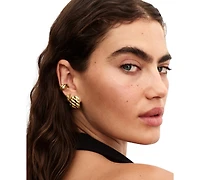 Pandora Rippled Wide Hoop Earrings