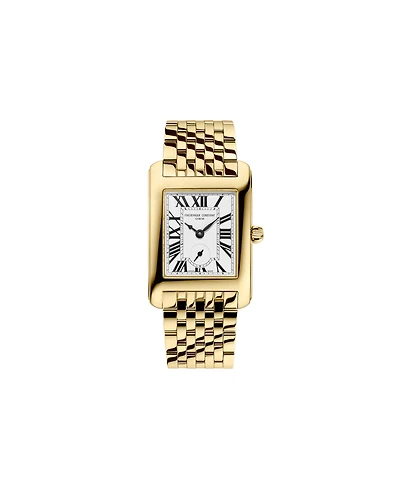 Frederique Constant Women's Carree Gold-Tone Stainless Steel Bracelet Watch, 25.2mm
