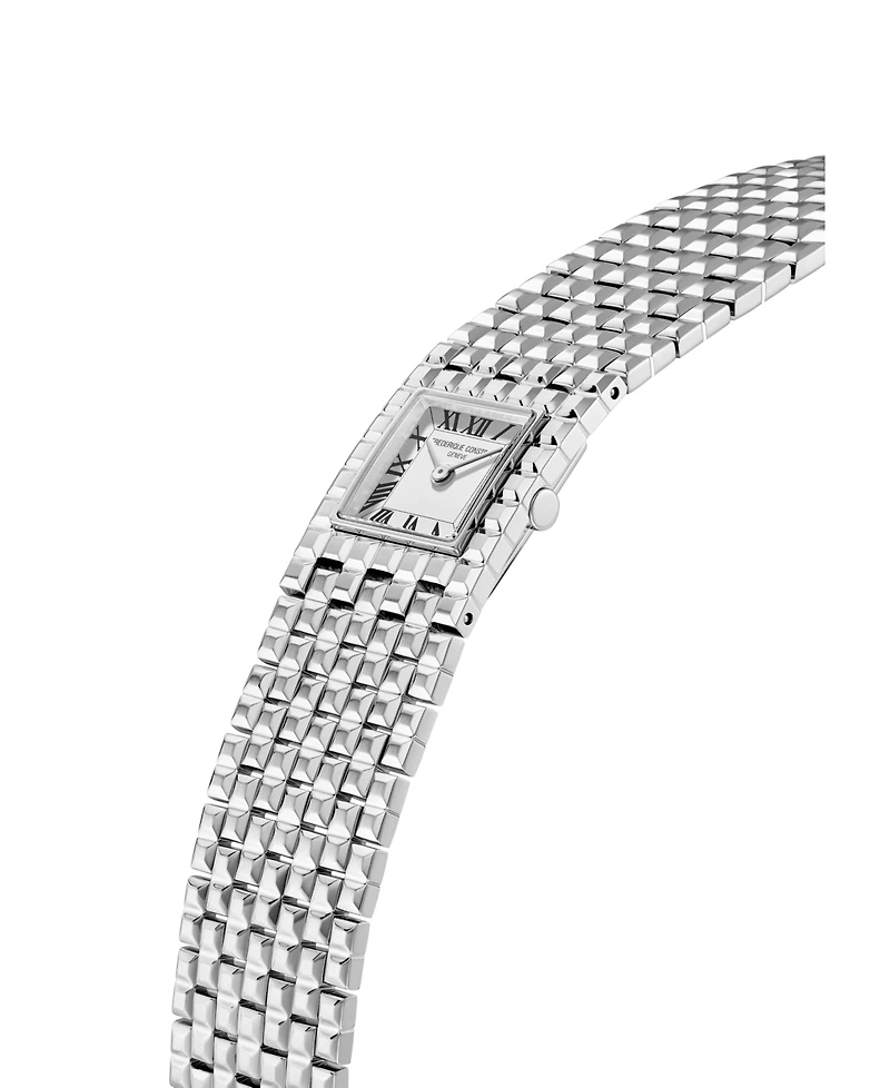Frederique Constant Women's Manchette Silver-Tone Stainless Steel Bracelet Watch, 25.7mm