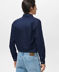 Mango Men's Cotton Oxford Shirt