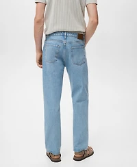 Mango Men's Moby Straight-Fit Light-Wash Jeans