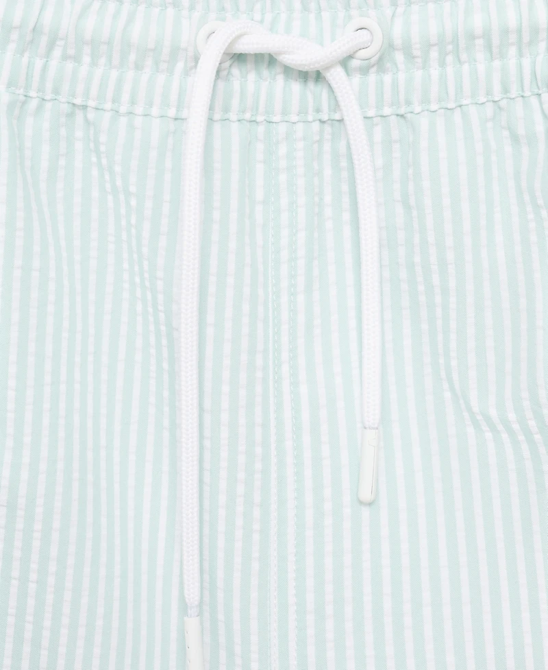 Mango Men's Seersucker Swimming Trunks