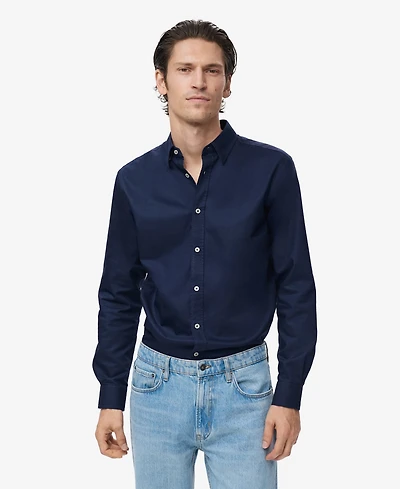 Mango Men's Cotton Oxford Shirt