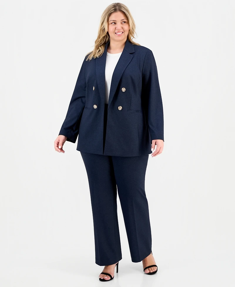 Anne Klein Plus Faux Double Breasted Blazer