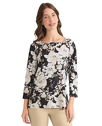 Jones New York Women's Floral Print Top