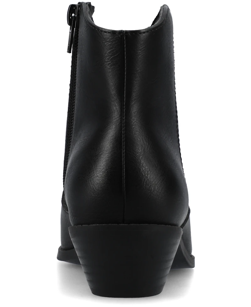 Journee Collection Women's Taliah Cuban Heel Comfort Ankle Booties