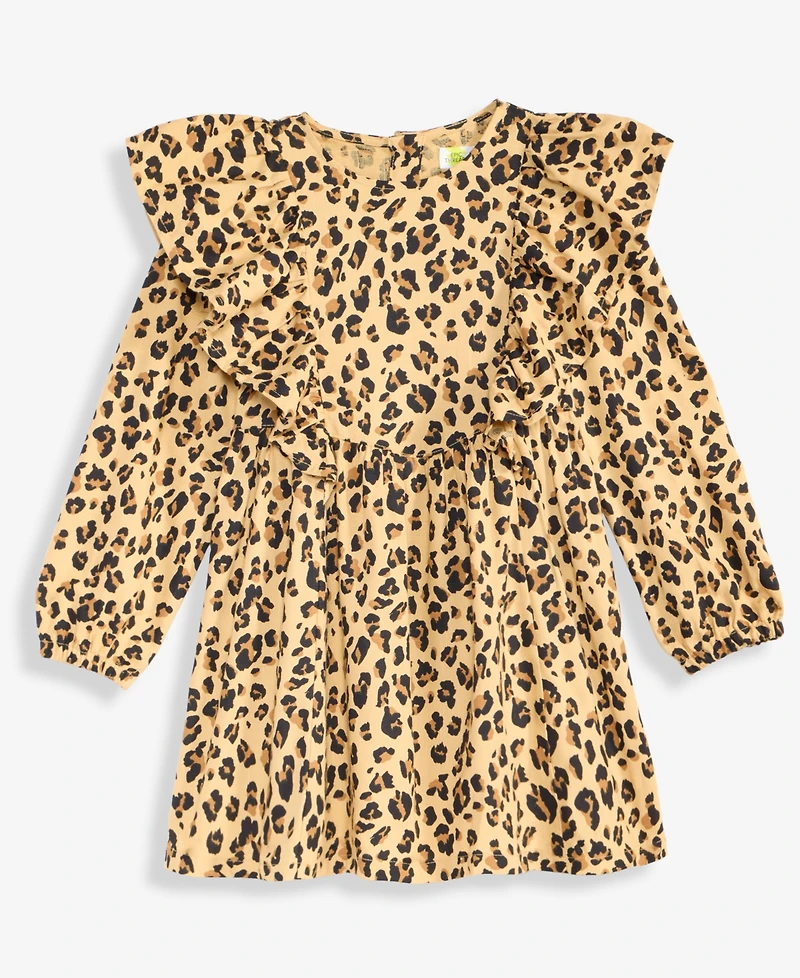 Epic Threads Girls Toddler 2T-4T Leopard Print Ruffle Dress, Macy's Exclusive
