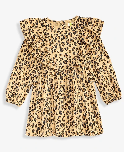 Epic Threads Girls Toddler 2T-4T Leopard Print Ruffle Dress, Macy's Exclusive
