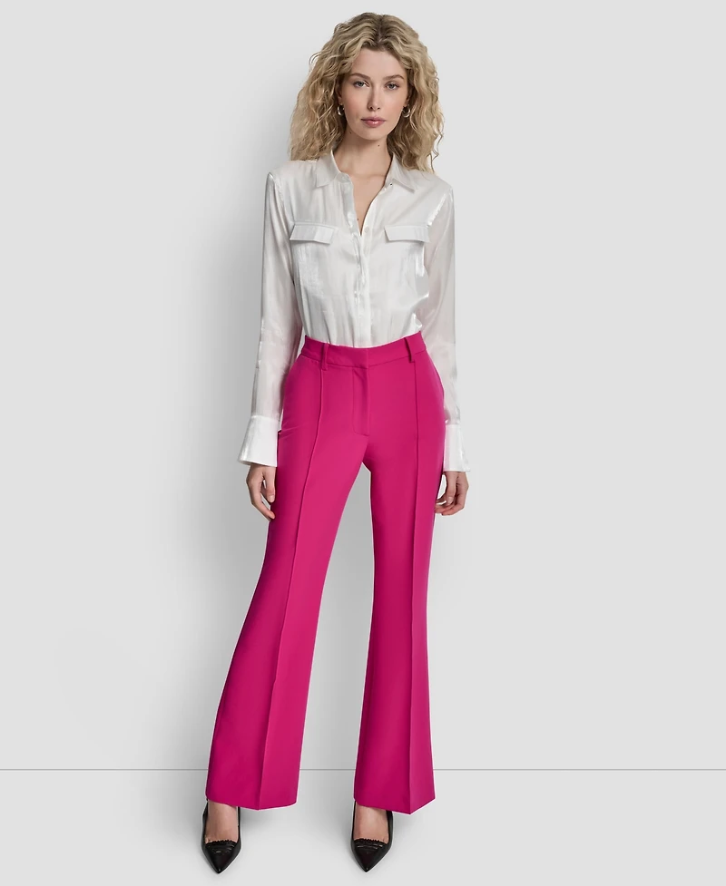 Dkny Pintuck Fit and Flare Pants