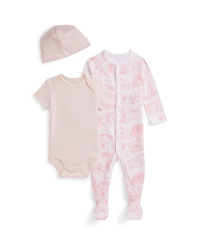 Polo Ralph Lauren Baby Boys and Girls Toile Cotton 3-Piece Gift Set