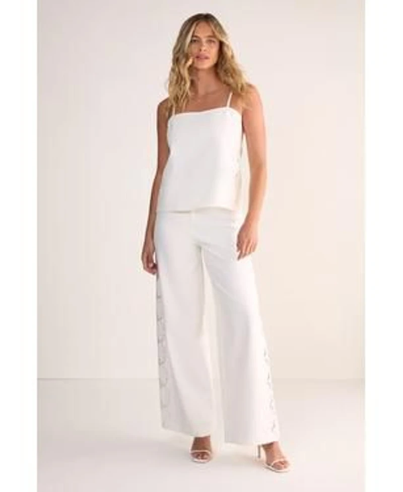 Nasty Gal Womens Tailored Cutwork Side Dress