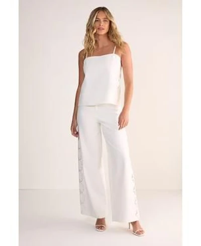 Nasty Gal Womens Tailored Cutwork Side Dress