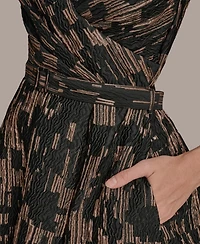 Donna Karan New York Women's Printed Fit and Flare Dress