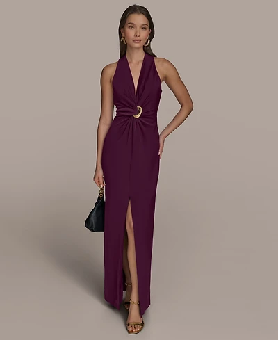 Donna Karan New York Women's V-Neck Sleeveless Dress