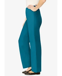 Woman Within Women's Fineline Stretch Denim Wide-Leg Pull-On Jeans