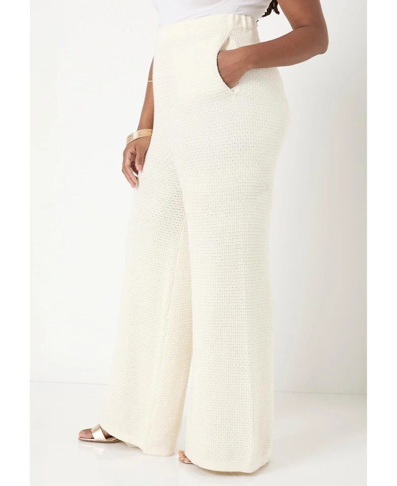 June + Vie Women's Knitted Sweater Pants