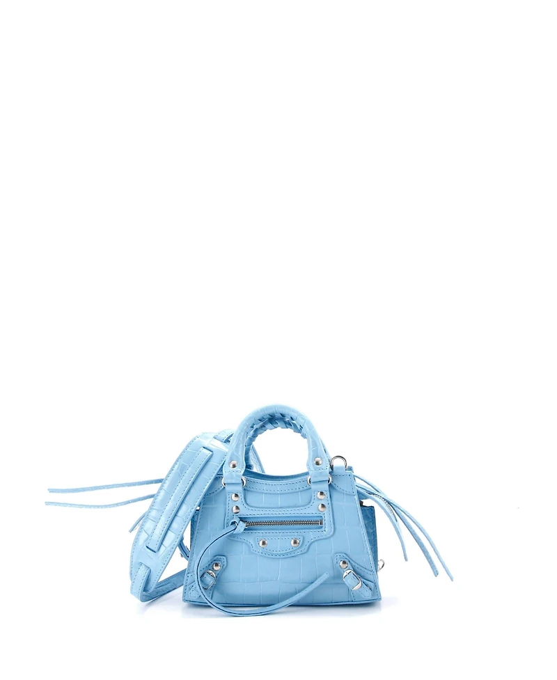 Pre-Owned Balenciaga Nano Neo Classic City Bag Embossed Leather
