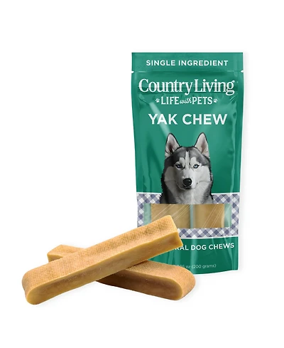 Country Living Natural Yak Cheese Chew Bars for Dogs – Large Size (2 per Bag)