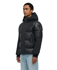 Pajar Men's Nuray Mixed Media Color Block Puffer with Fixed Hood