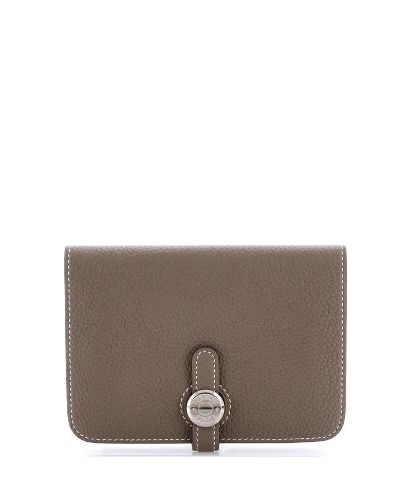 Pre-Owned Hermes Dogon Compact Wallet Leather