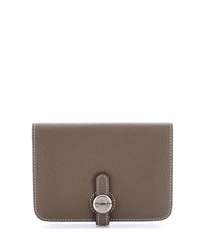 Pre-Owned Hermes Dogon Compact Wallet Leather