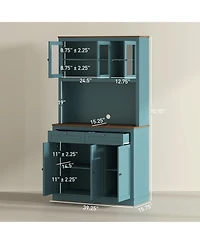 Slickblue Kitchen Storage Cabinet with Easy Access Shelves for Organized Kitchen Storage