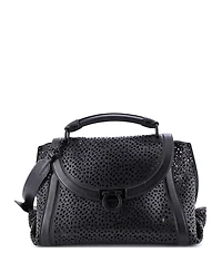 Pre-Owned Salvatore Ferragamo Medium Sofia Satchel Laser Cut Leather