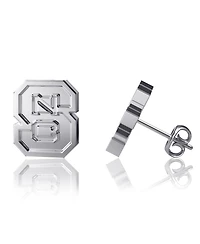 Dayna Designs Nc State Wolfpack Team Logo Silver Post Earrings
