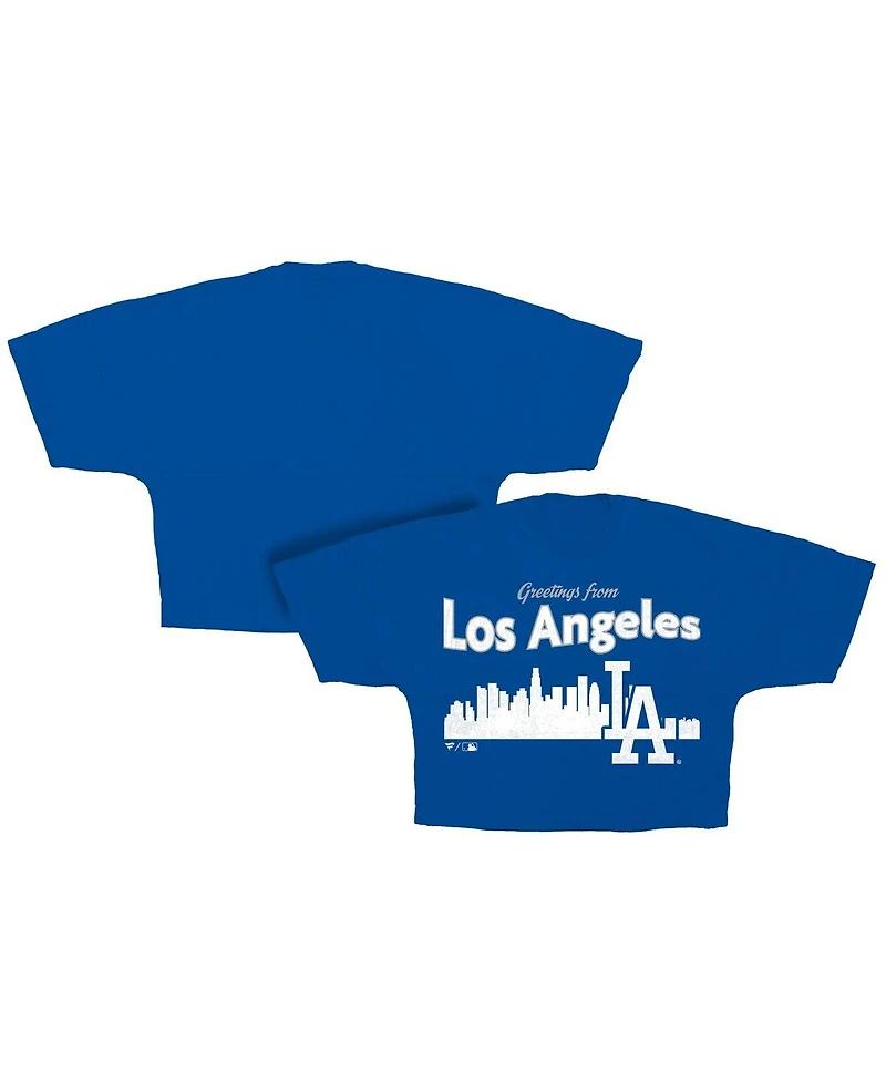 Fanatics Women's Royal Los Angeles Dodgers Skyline Crop T-Shirt