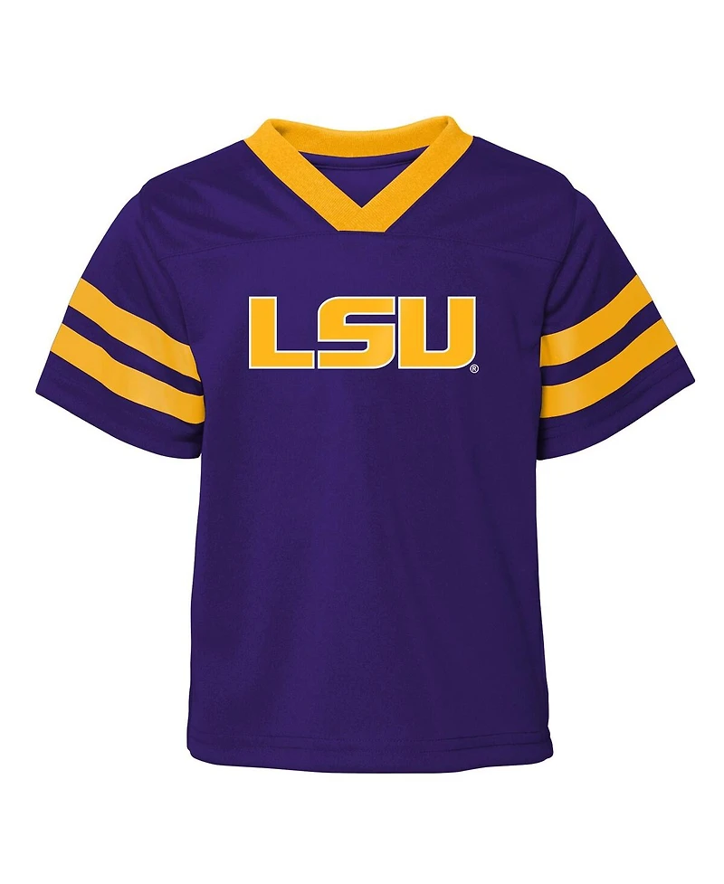 Outerstuff Toddler 2-Piece Purple/Gold Lsu Tigers Red Zone Two-Piece V-Neck Top and Pants Set