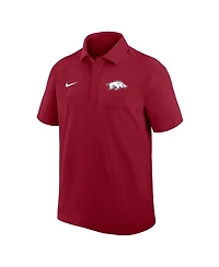 Nike Men's Cardinal Arkansas Razorbacks Woven Dri-fit Polo Shirt