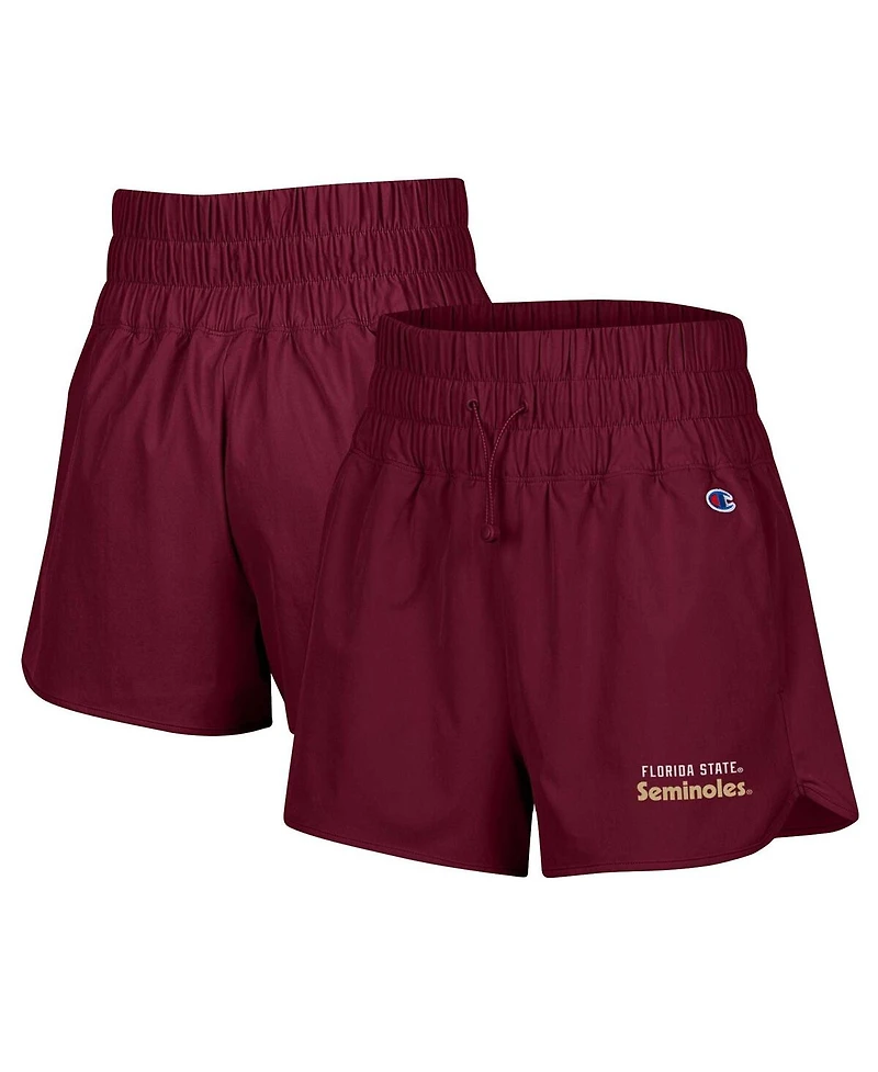 Champion Women's Garnet Florida State Seminoles Tailgate Her Woven Shorts