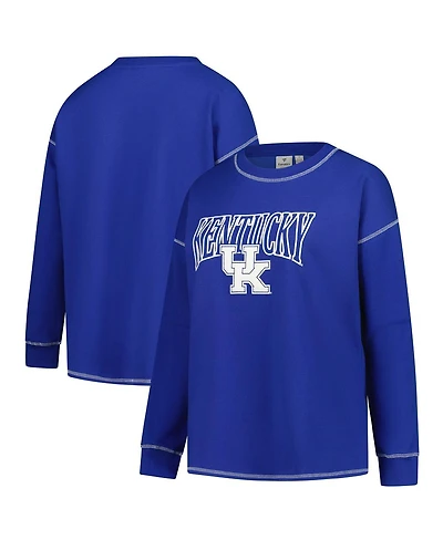 Fanatics Women's Royal Kentucky Wildcats Plus Contrast Stitch Sweatshirt