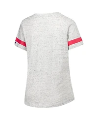 Fanatics Women's Heather Gray Georgia Bulldogs Plus Lace-Up V-Neck T-Shirt