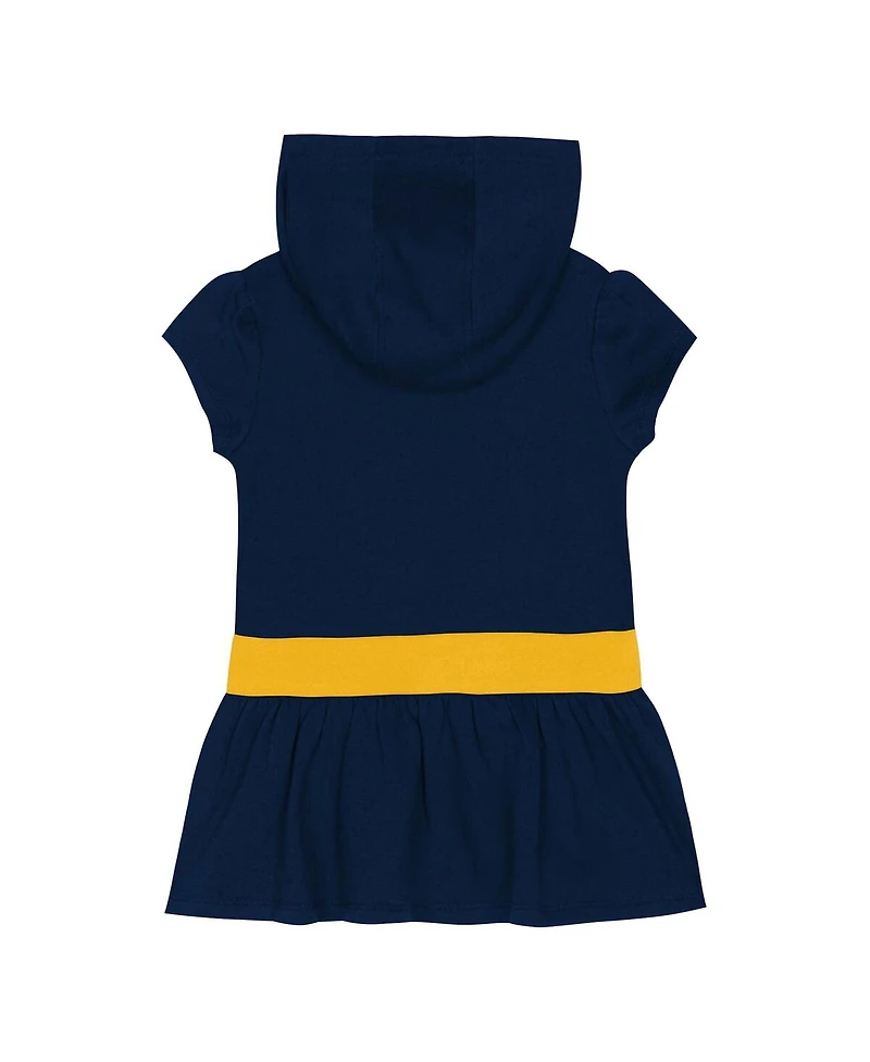 Outerstuff Girls Toddler Navy Michigan Wolverines Team Love French Terry Hoodie Dress