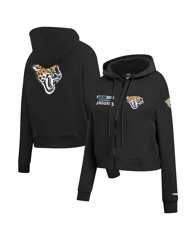 Pro Standard Women's Black Jacksonville Jaguars Split Logo Full-Zip Hoodie