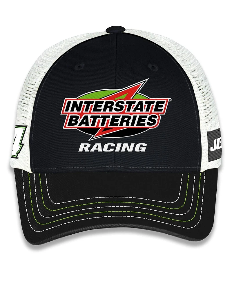 Checkered Flag Sports Men's and Women's Black Ty Gibbs Interstate Batteries Sponsor Trucker Adjustable Hat