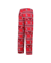 Concept Sport Men's Red St. Louis Cardinals Knit Ugly Sweater Long Sleeve Top and Pants Set