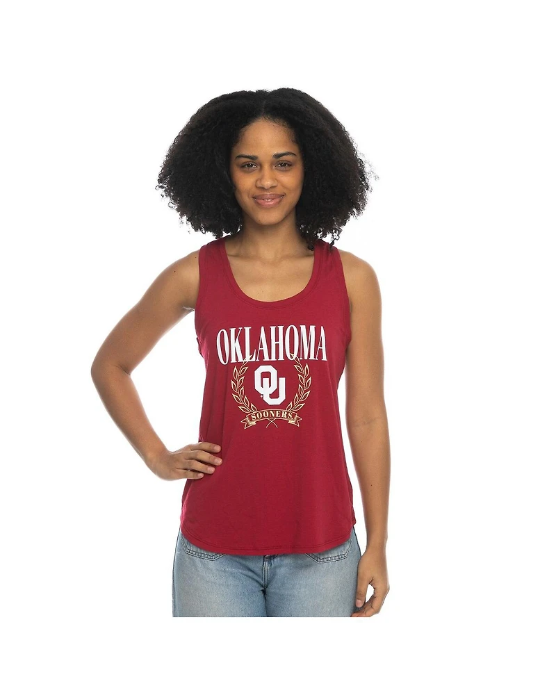 ZooZatz Women's Crimson Oklahoma Sooners Everyday Tri-Blend Tank Top