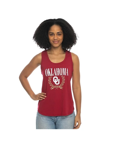 ZooZatz Women's Crimson Oklahoma Sooners Everyday Tri-Blend Tank Top