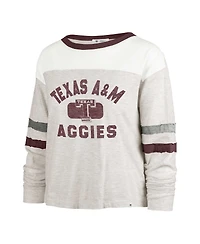 '47 Brand Women's Oatmeal Texas A M Aggies Vault All Class Lena Long Sleeve T-Shirt