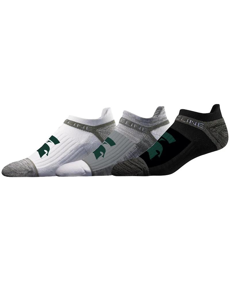 Stride line Men's and Women's Michigan State Spartans Premium Low 3-Pack Ankle Socks Set