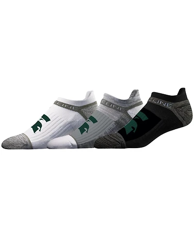 Stride line Men's and Women's Michigan State Spartans Premium Low 3-Pack Ankle Socks Set