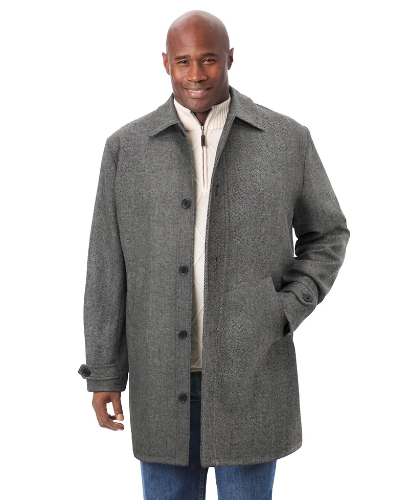 KingSize Big & Tall Wool Dress Coat