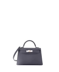 Pre-Owned Hermes Kelly 20 Handbag Grey Epsom with Electrum Hardware