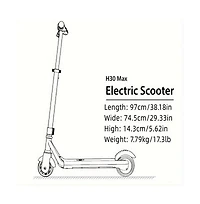 Kids' Electric Scooter with Led Display, 150W High-Power Motor, Dual Brake System