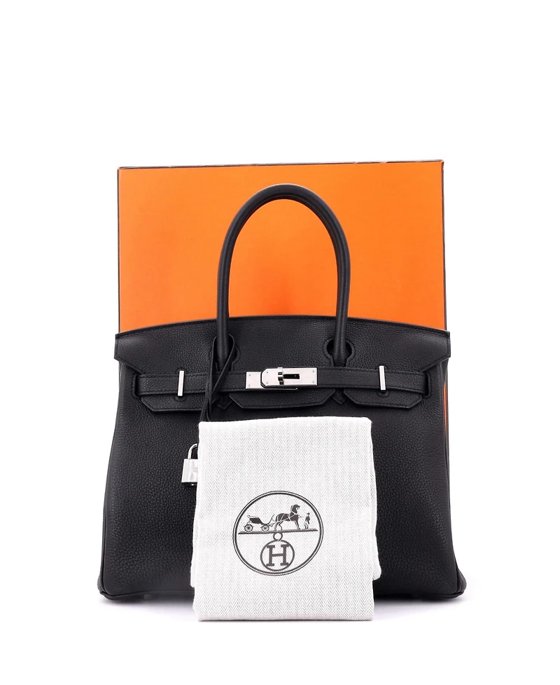 Pre-Owned Hermes Birkin 30 Handbag Togo with Palladium Hardware