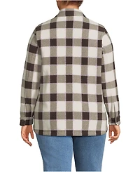 Lands' End Plus Print Anyweather Fleece Shirt Jacket