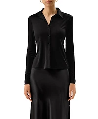 Lilysilk Basic Slim Silk Jersey Shirt