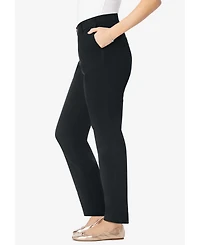 Woman Within Women's Tall Adjustable Waist Straight-Leg Chino